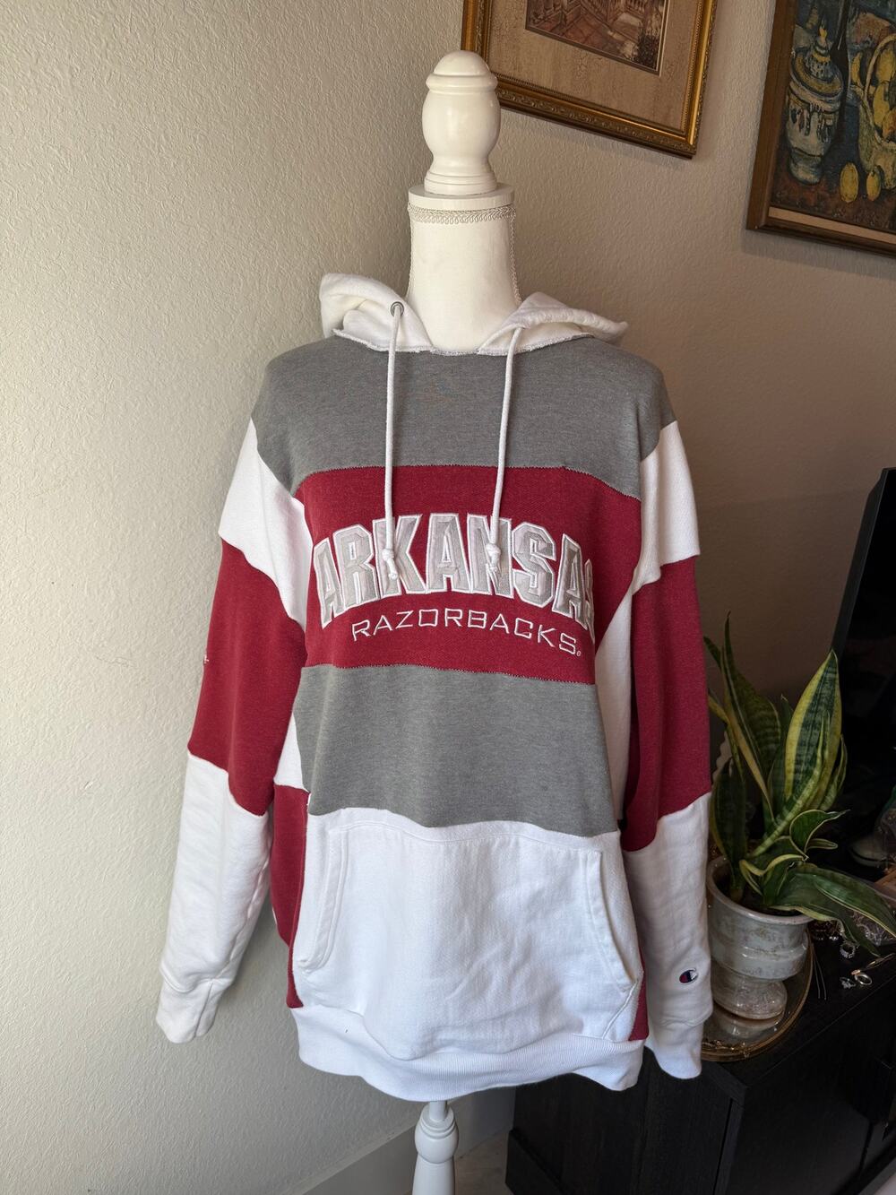 Arkansas Patchwork Hoodie Upcycle